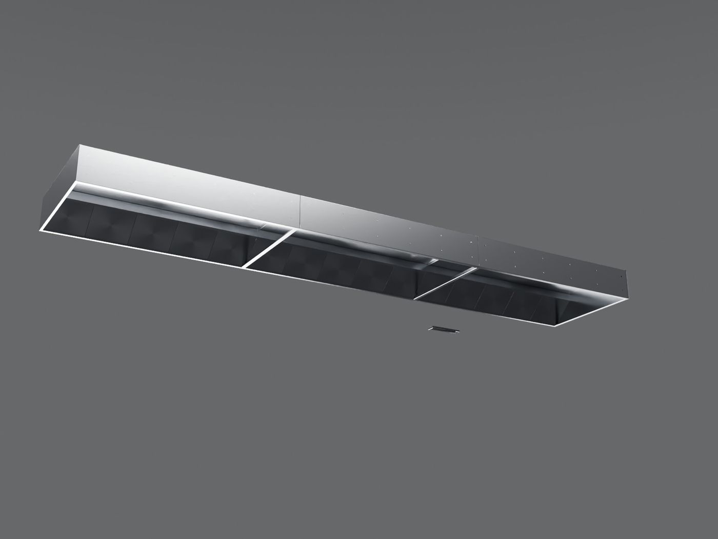 6 metre kitchen hood render seen from below